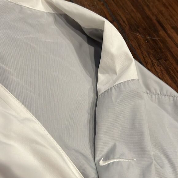 Vintage Nike Center Swoosh Anorak Style half zip Black Windbreaker size XXL flaw - Picture 6 of 13